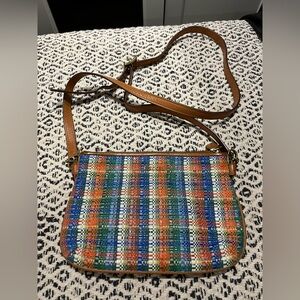 Fossil Multicolor Woven Crossbody Bag